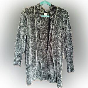 Chenille Open Cardigan | Size XS | Green